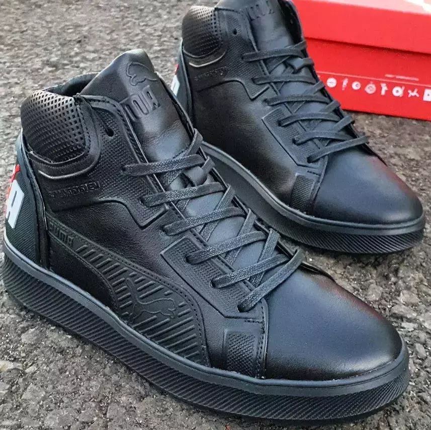 Чоловічі шкіряні зимові кросівки Winter Leather Black 21 (Харків)