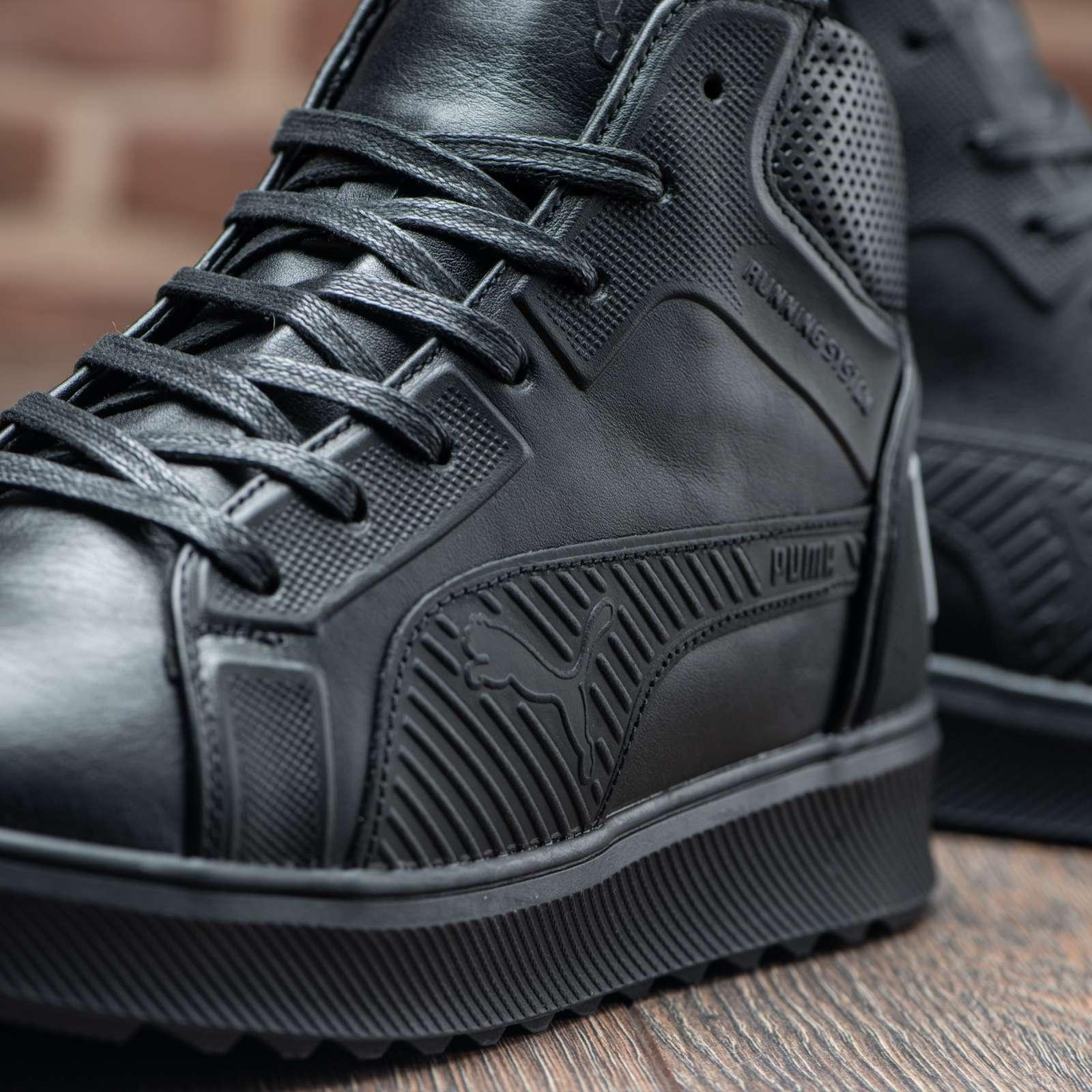 Мужские кожаные зимние кроссовки Winter Leather Black 21 (Харків)
