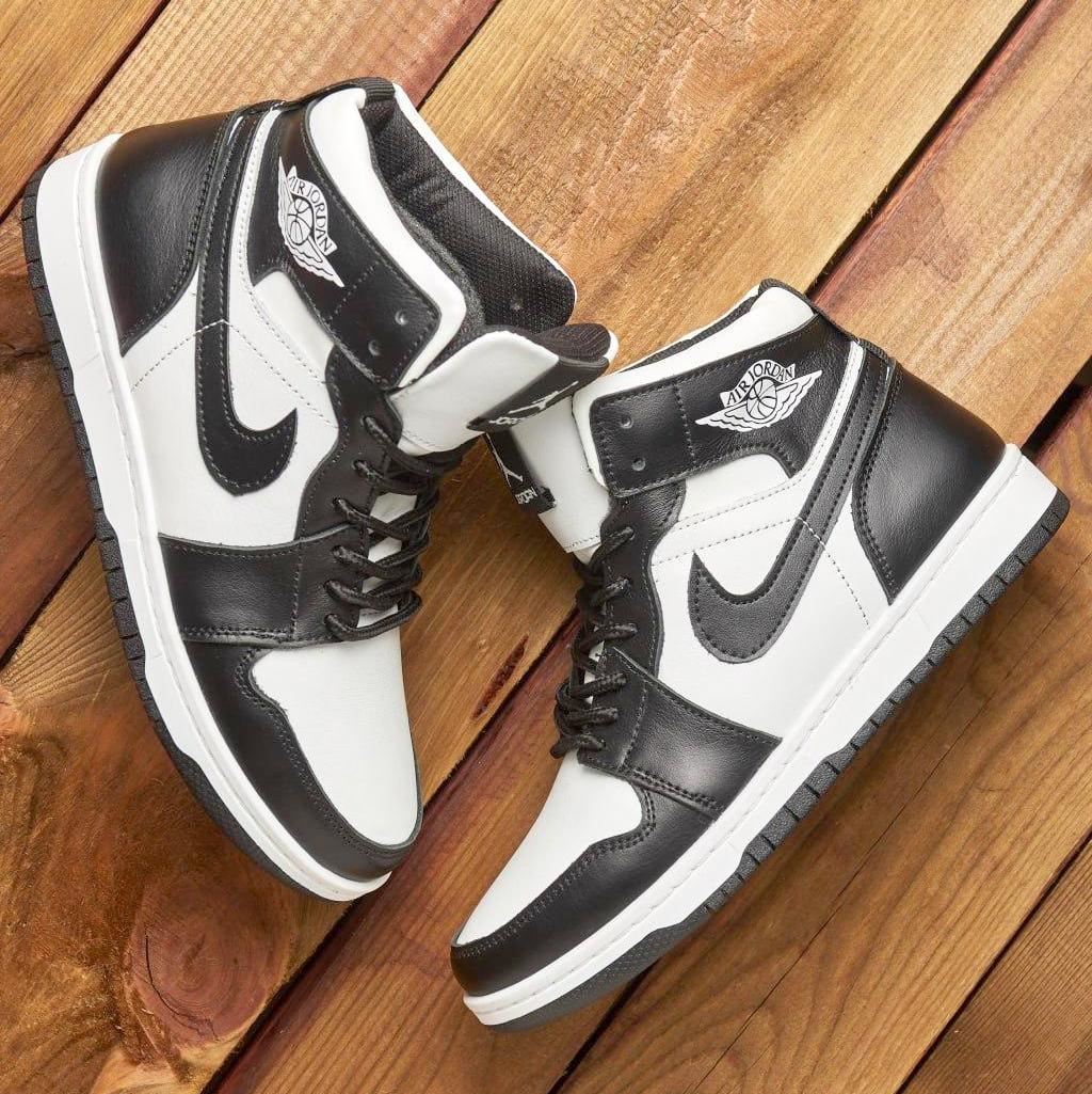 Підліткові зимові шкіряні кросівки Nike Air Black-White (Харків)