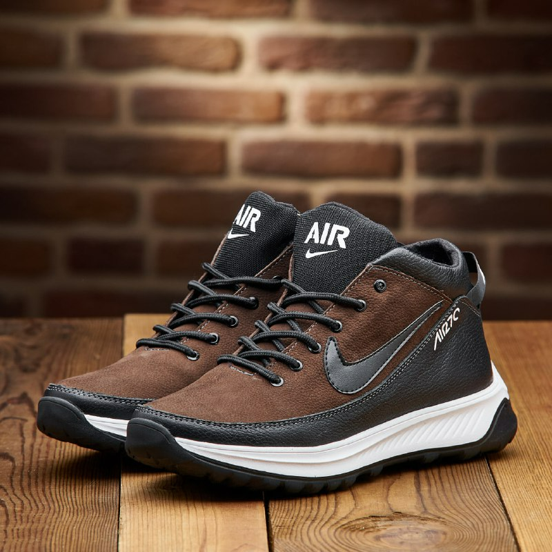 Чоловічі зимові шкіряні кросівки AIR 102 UNI Brown (Харків)