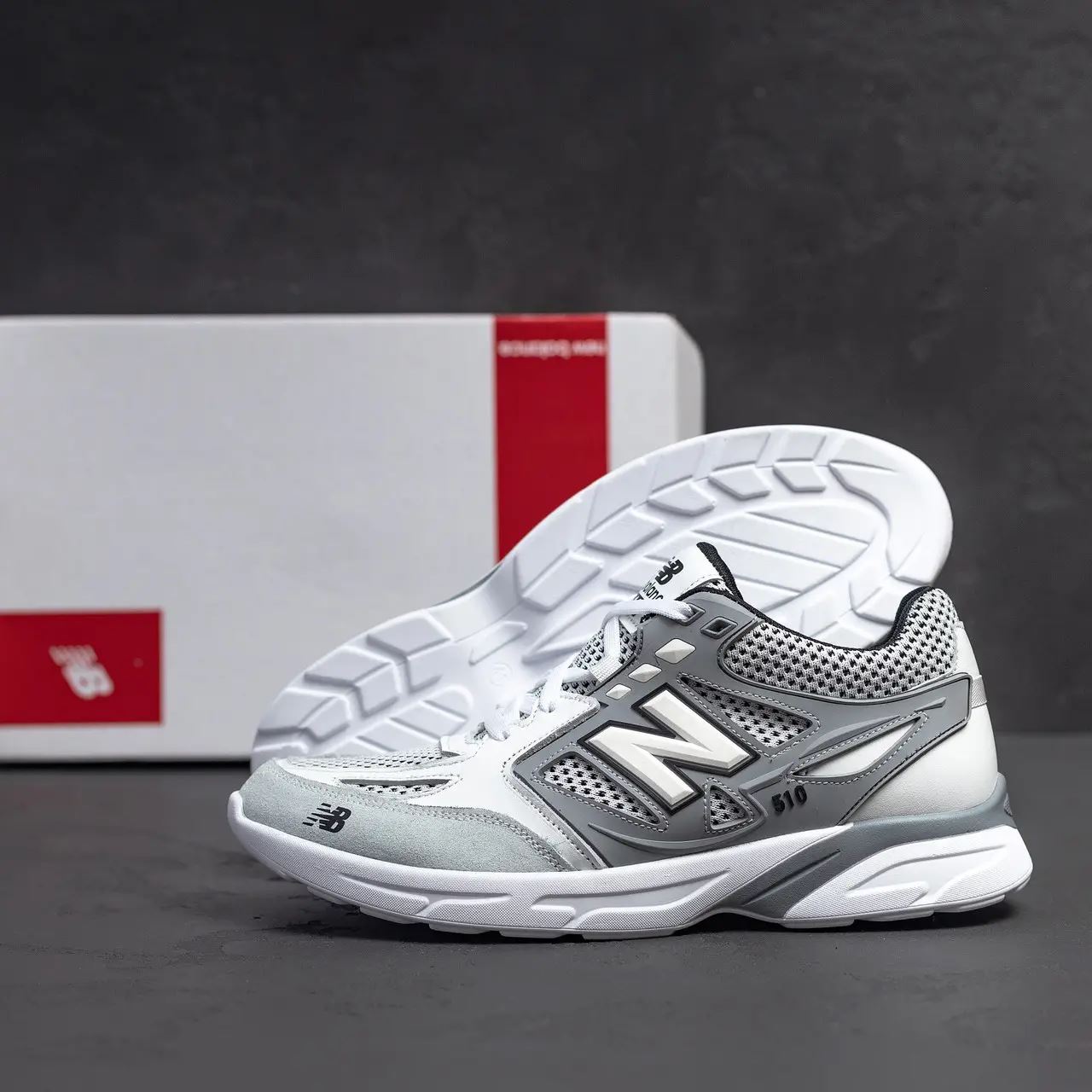 Чоловічі літні легкі дихаючі кросівки NB 510 WHITE (Харків)