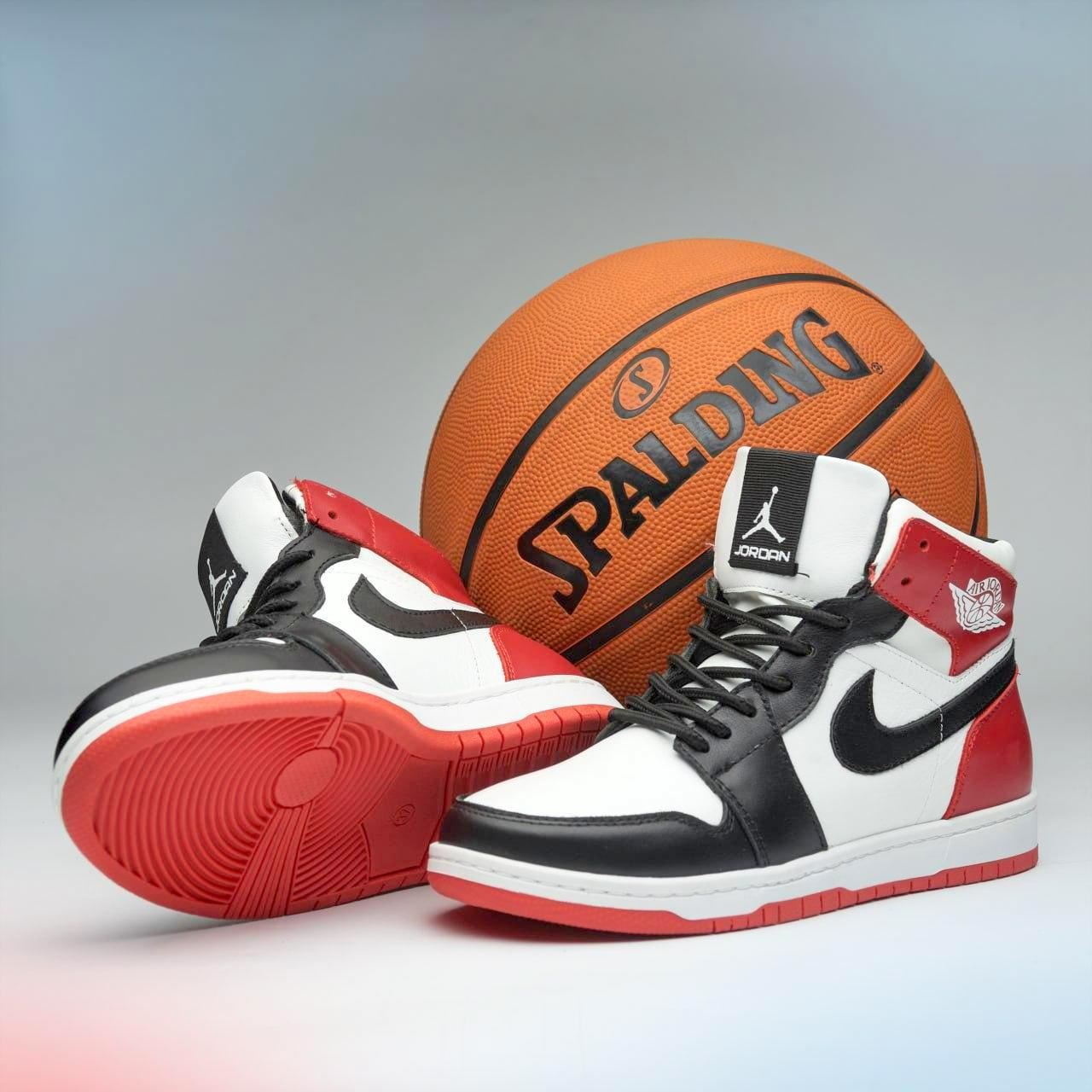 Підліткові зимові шкіряні кросівки Nike Air Black-Red-White (Харків)