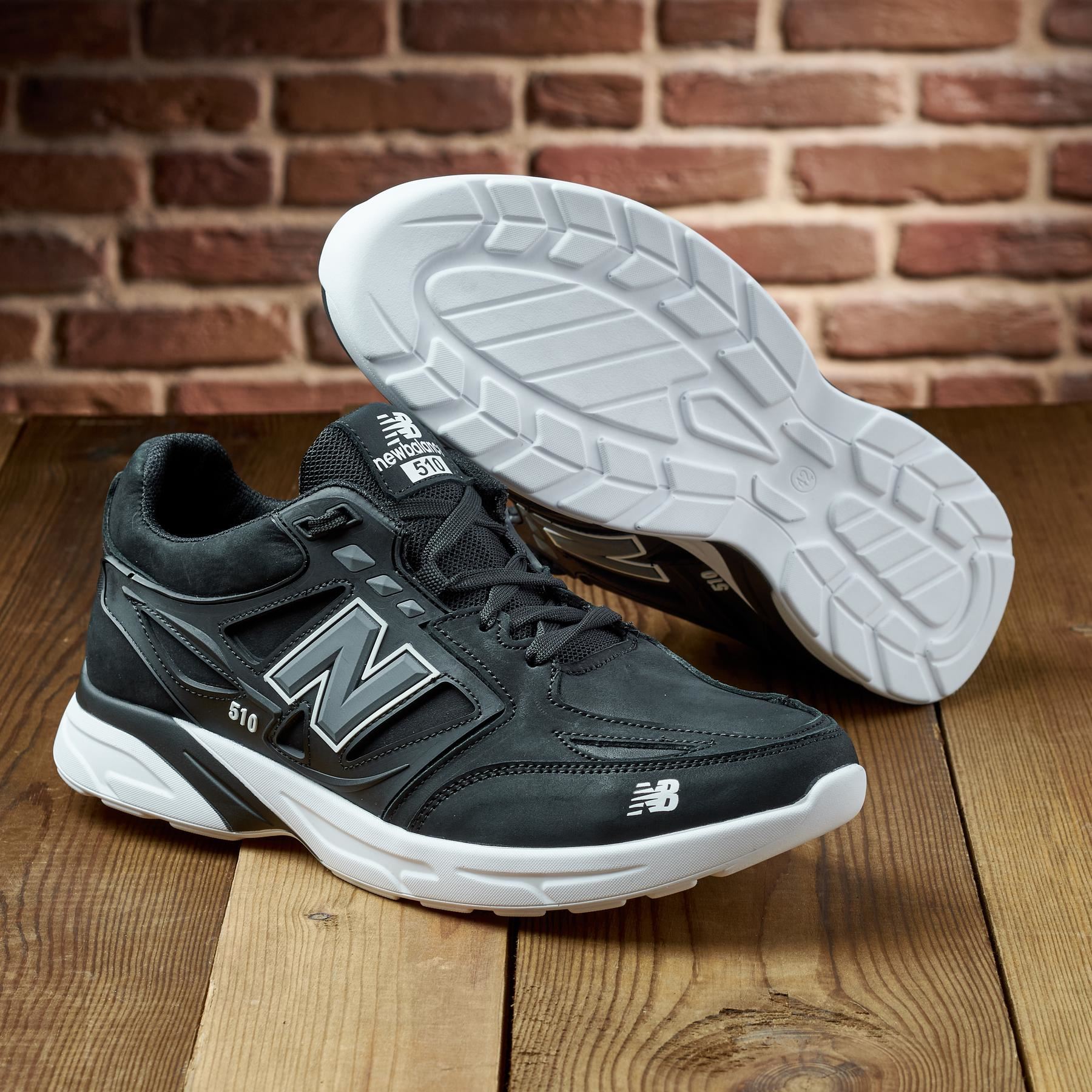 Чоловічі шкіряні кросівки NB 510 LE BLACK (Харків)