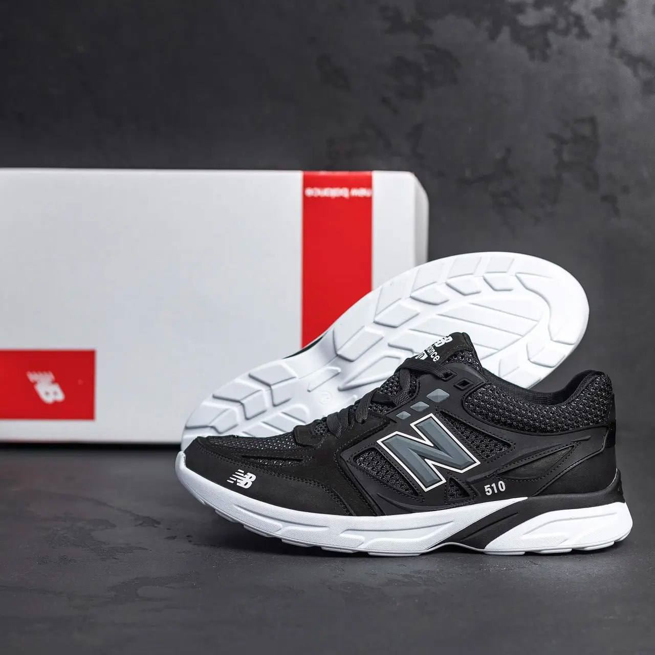 Чоловічі літні легкі дихаючі кросівки NB 510 BLACK (Харків)