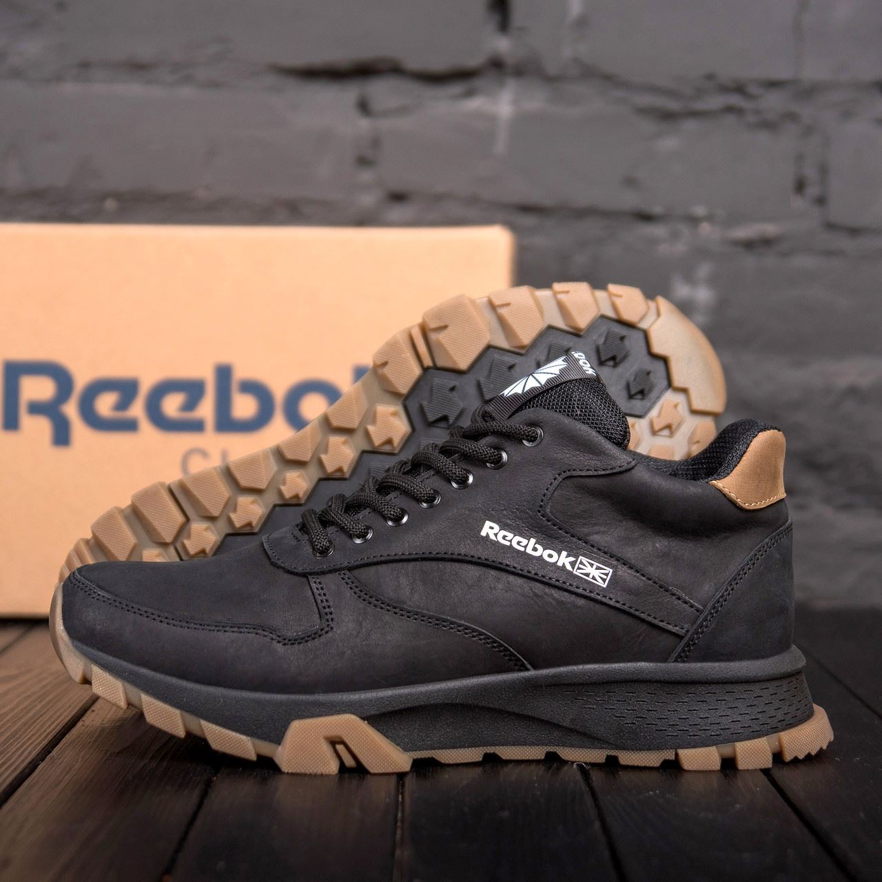 Чоловічі зимові шкіряні кросівки R-02 G-Step  Black (Харків)