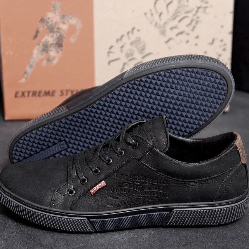 Чоловічі шкіряні кеди Classic Black