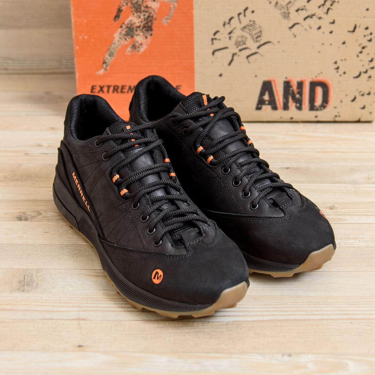Чоловічі шкіряні кросівки Merrell Black (Харків)