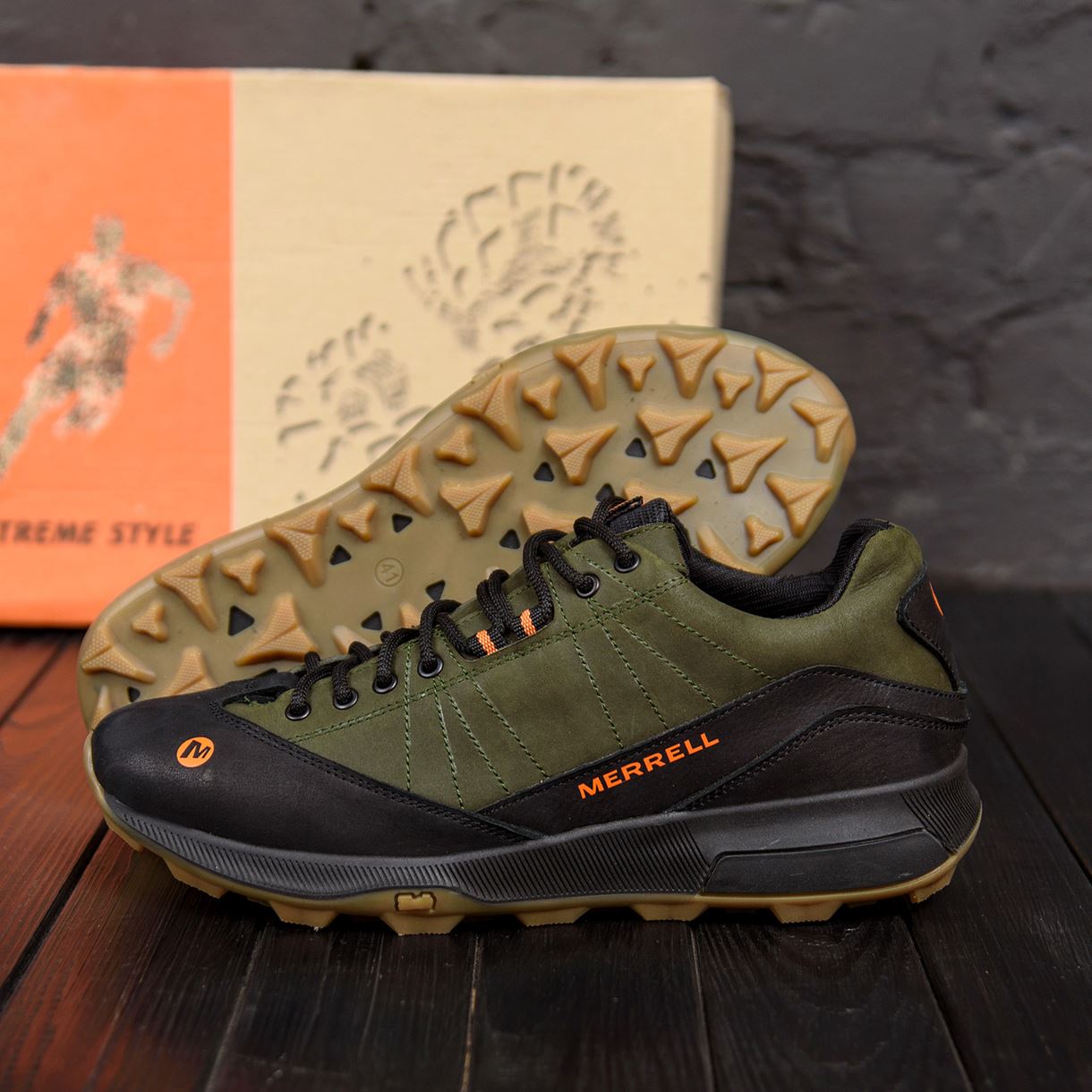Чоловічі шкіряні кросівки Merrell Green (Харків)