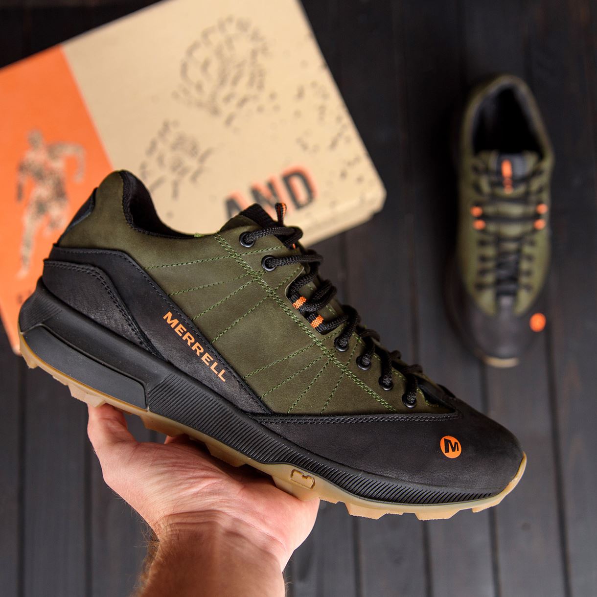 Чоловічі шкіряні кросівки Merrell Green (Харків)