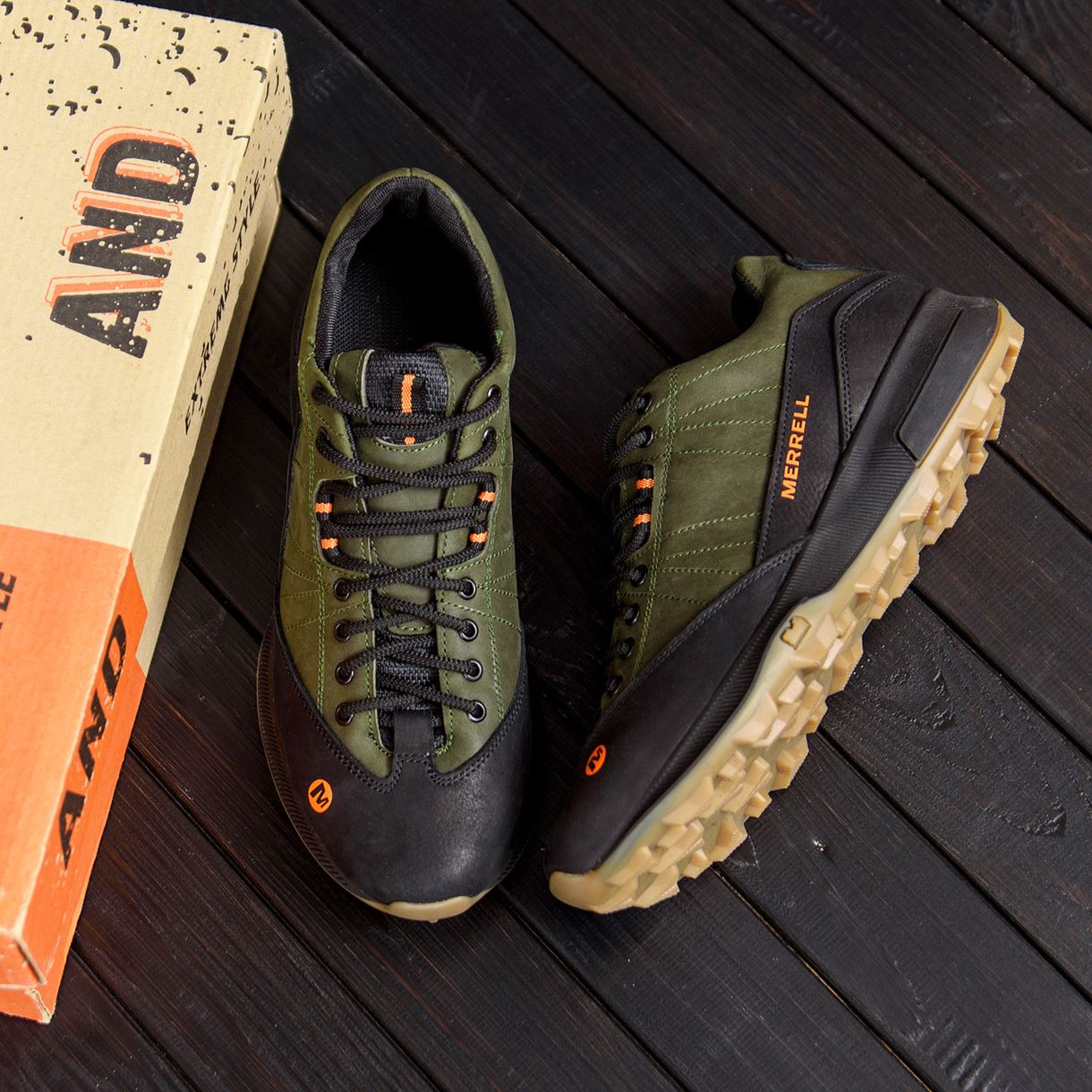 Чоловічі шкіряні кросівки Merrell Green (Харків)