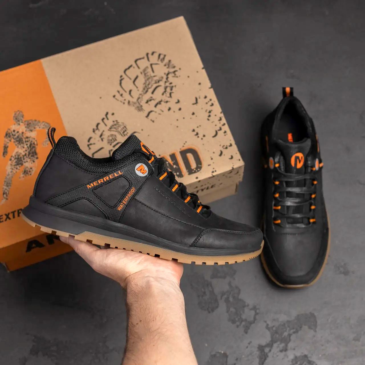 Чоловічі шкіряні кросівки Merrell М8 Black (Харків)