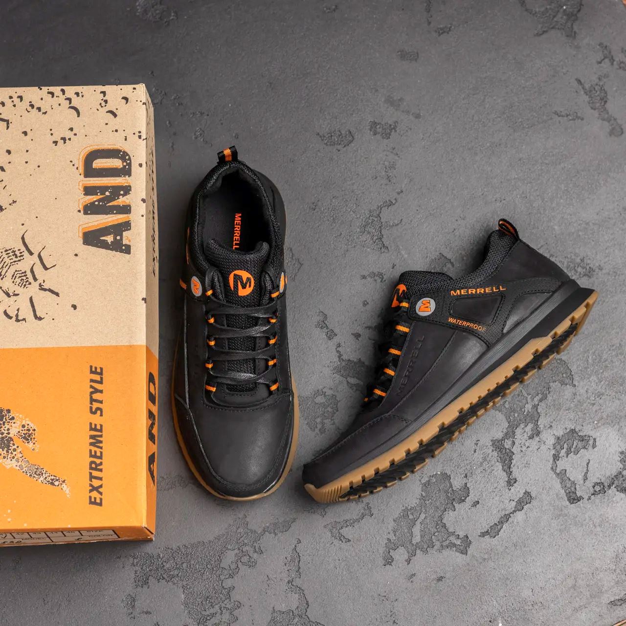 Чоловічі шкіряні кросівки Merrell М8 Black (Харків)