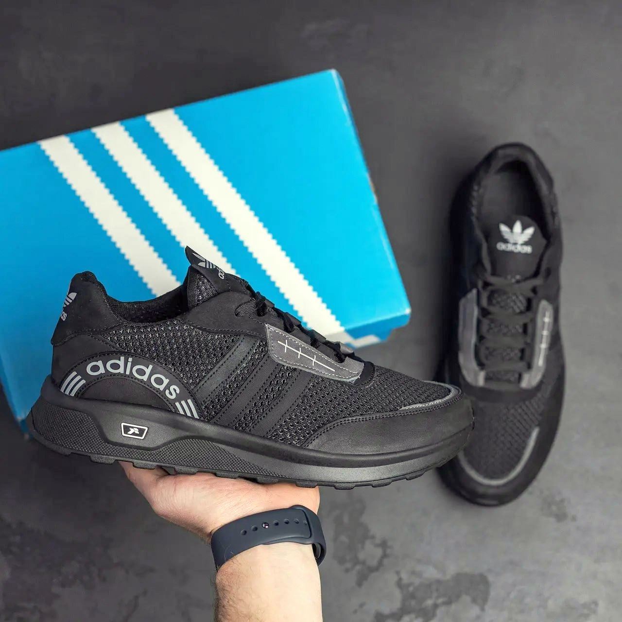 Чоловічі літні легкі дихаючі кросівки AL zx black (Харків)